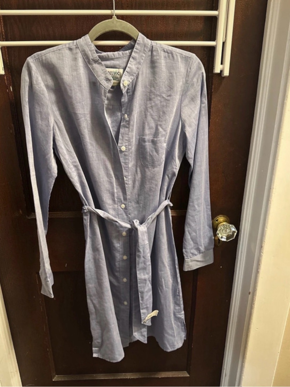 HIHO Tortola BVI Dress Womens XS Blue Linen Pullover